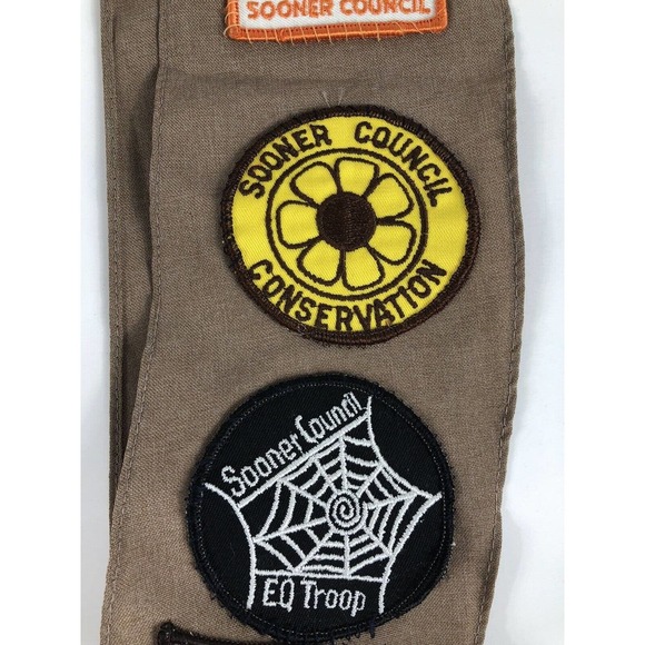 Vintage Brownies Girl Scouts Badges Patches Sash Sooner Council Oklahoma 1980s - Picture 2 of 8